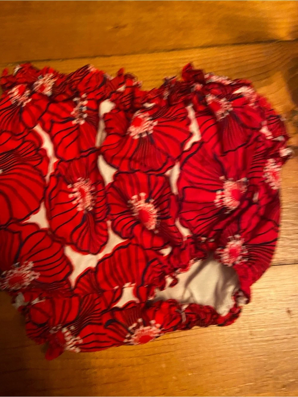Janie and Jack Red Floral Baby Bloomers. Size 12 to 18 months.